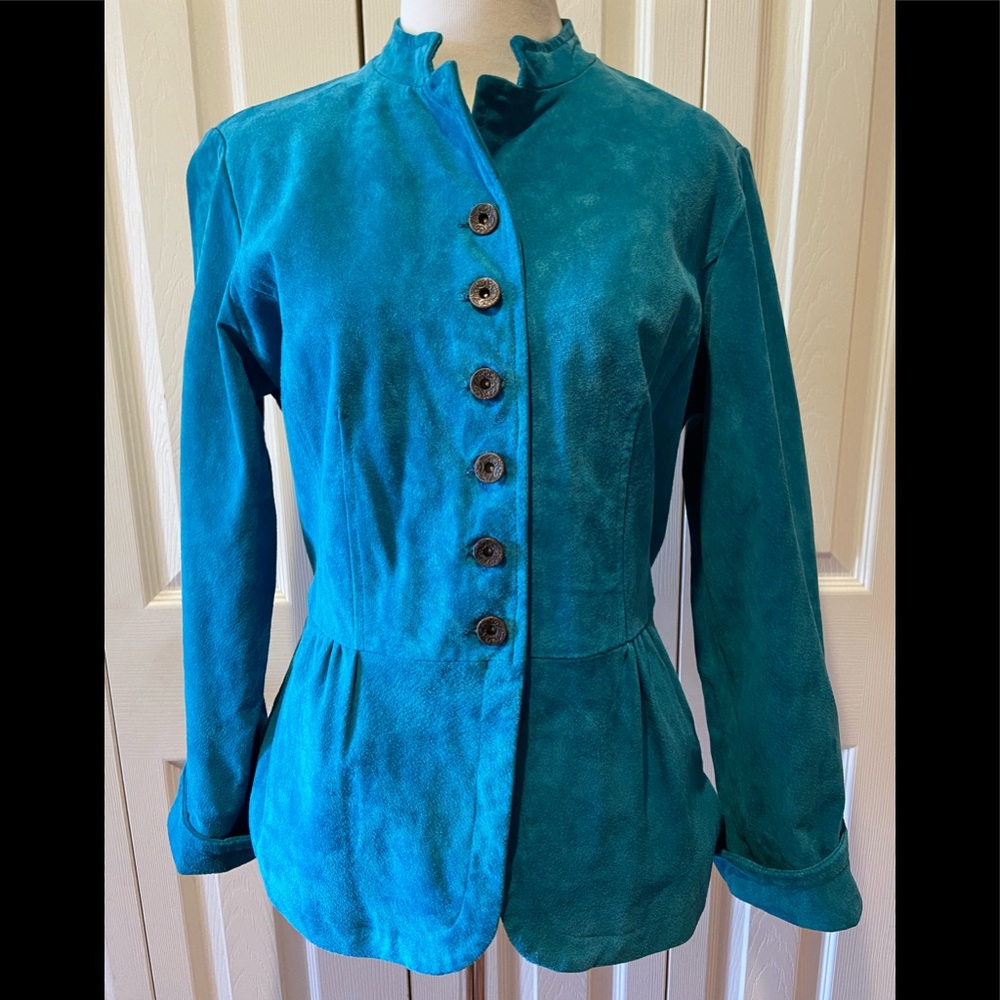 NWOT~Gorgeous Turquoise Suede Jacket by NorthStyle